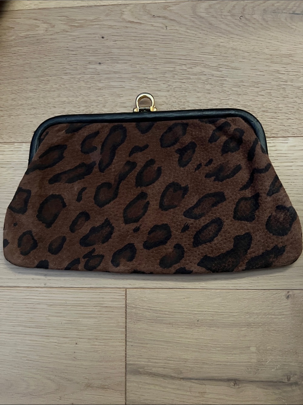 Leopard Print Clutch Handbag